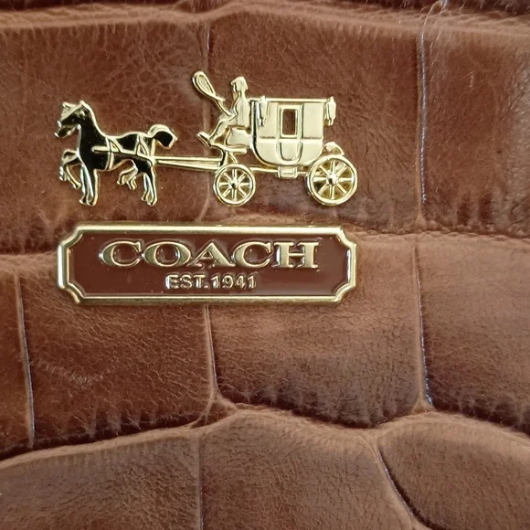 COACH Ashley Cognac Croc - Picture 3 of 9